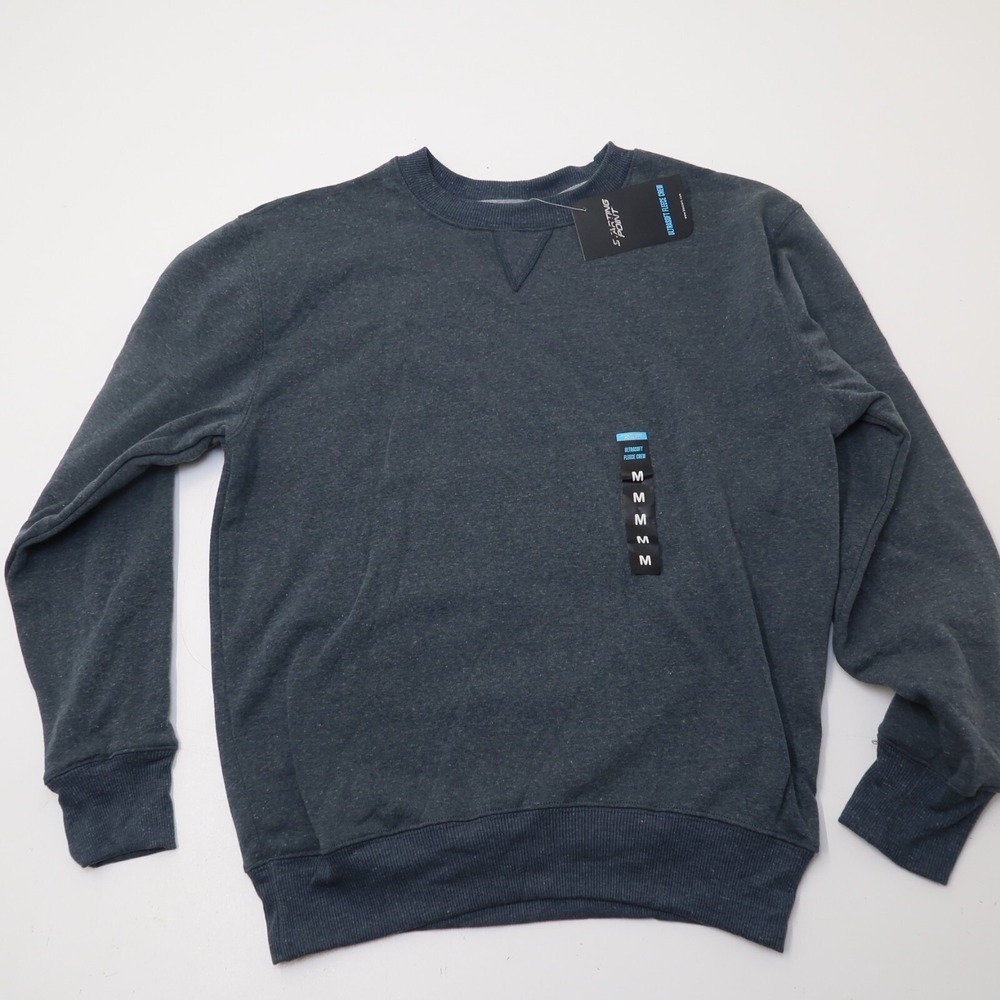 Starting Point Sweatshirt Mens Medium Gray Blue Fleece Crew Neck‎ Ultra Soft